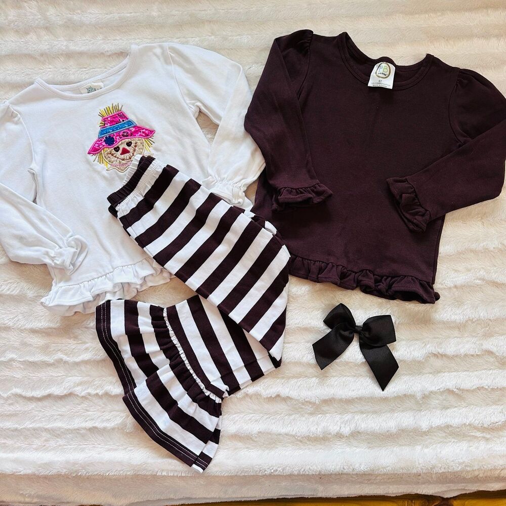 Girl’s Size 5t Embroidered Fall Scarecrow Bundle *Please Read*